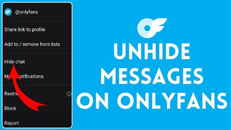 How to Unhide Messages on OnlyFans 2024 